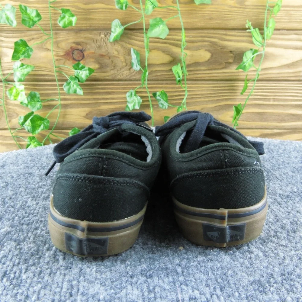 VANS Boys Sneaker Shoes Athletic Black Fabric Lace Up Size Y 4.5‎ Medium